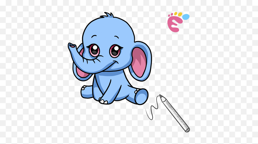 How To Draw An Elephant - Easy To Do Everything Cute Animal Elephant Drawing Png,App With Elephant Icon