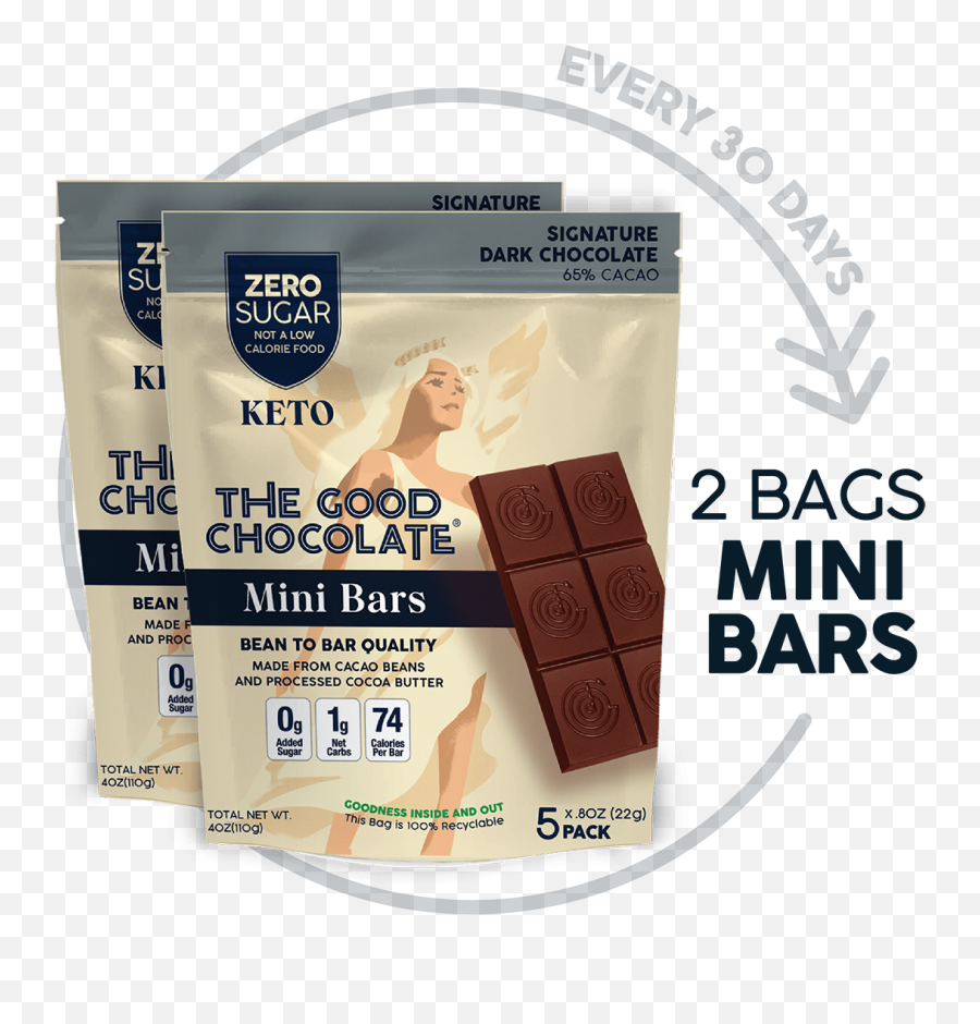 2 Bags Mini Bars Monthly Subscription Save 21 - Himalayan Sea Salt Chocolate Bar The Good Chocolate Png,Pile Cacao Bean Icon