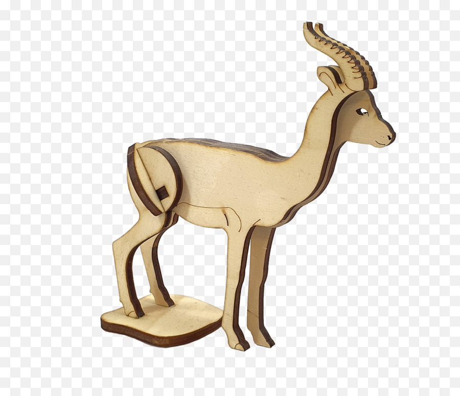 Gazelle Dorcas Diy 3d Wooden Puzzle Touchwoodesign - Animal Figure Png,Gazelle Icon