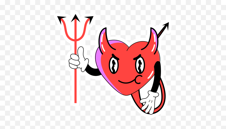 Devil Heart Sticker Transparent Png U0026 Svg Vector - Fictional Character,Icon Devil Dog