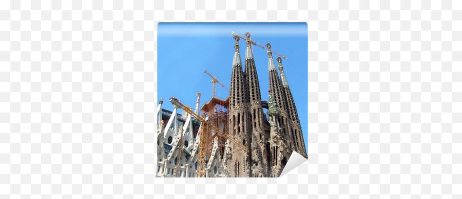 Wall Mural Exterior View Of Sagrada Familia In Barcelona - Sagrada Familia Temple Of The Holy Png,Sagrada Familia Icon