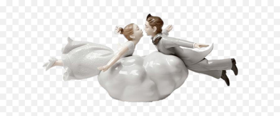 Flying Bride And Groom Wedding Figurines Transparent Png - Lladro Wedding In The Air Couple Figurine 01009366,Groom Png