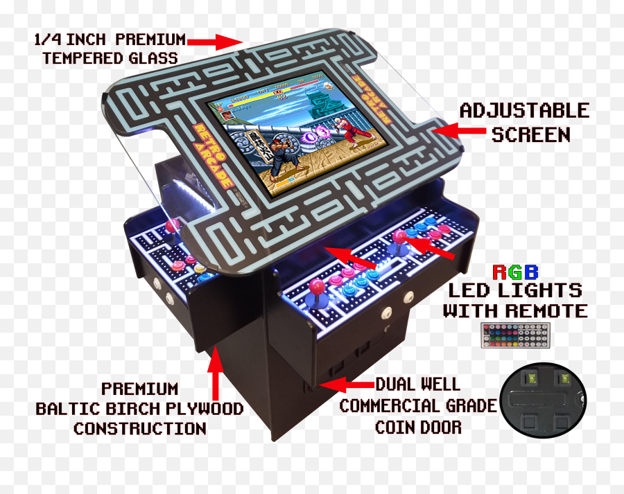 Premium 3 Sided Cocktail Arcade Machine Suncoast United States - Games Png,Dig Dug Png