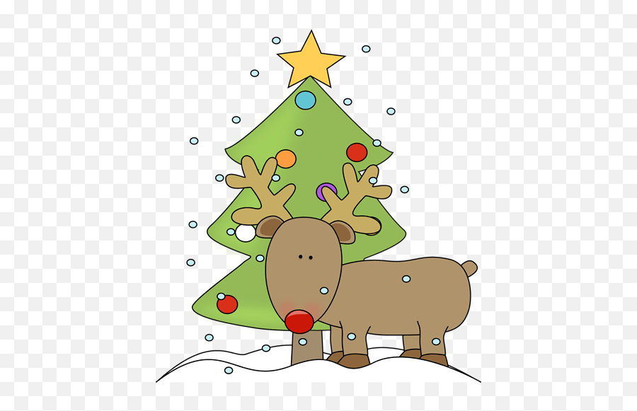 Download Cute Reindeer Christmas - Transparent Background Christmas Clipart Png,Christmas Clipart Transparent Background
