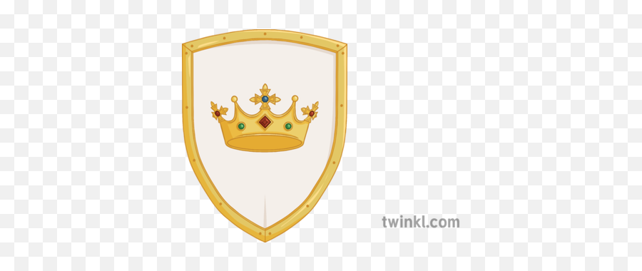 Crown Shield Gold History Stickers Secondary Illustration - Crown On A Shield Png,Gold Shield Png
