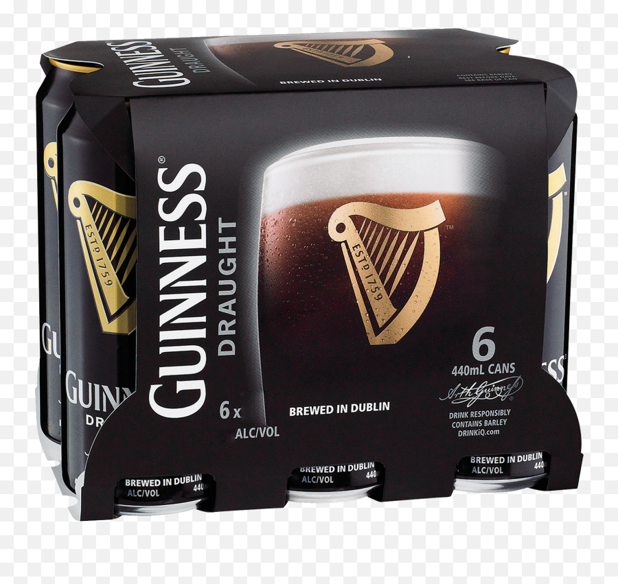 Buy Guinness Draught Cans 440ml Online - Guinness 440ml 6 Pack Png,Guinness Png