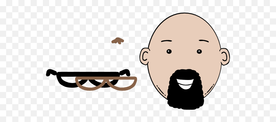 Beard Clipart Face Cartoon - Bald Guy With Beard Cartoon Bald Guy Head Cartoon Png,Beard Clipart Png