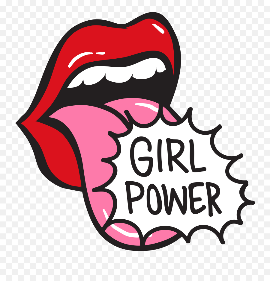 Girl Power 21 Tongue Pink - Imagens Girl Power Png,Girl Power Png