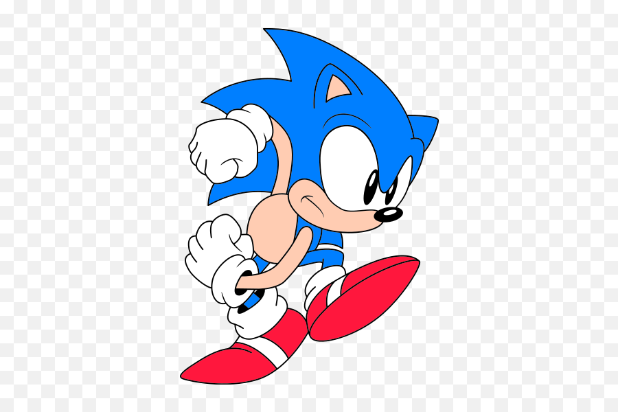 Classic Sonic Clipart - Classic Running Sonic The Hedgehog Png,Sonic The Hedgehog Png