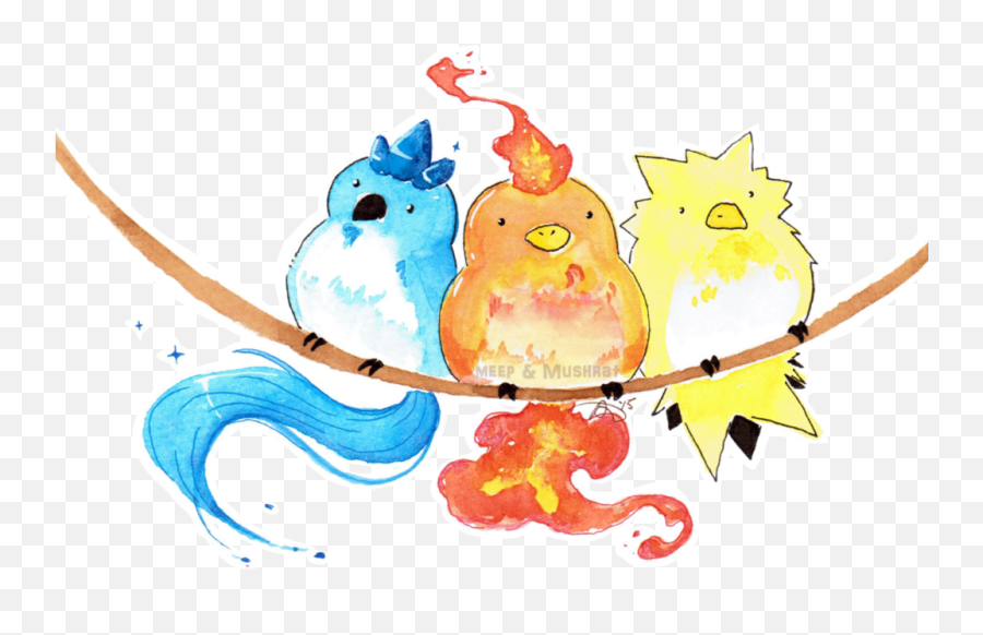 Download Hd Check It Out Sheu0027s Made Some Cute Watercolor - Draw Cute Legendary Pokemon Png,Moltres Png