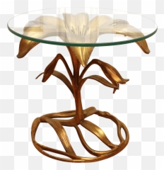 Arthur Court Gilded Lily Side Table - Coffee Table Png,Side Table Png