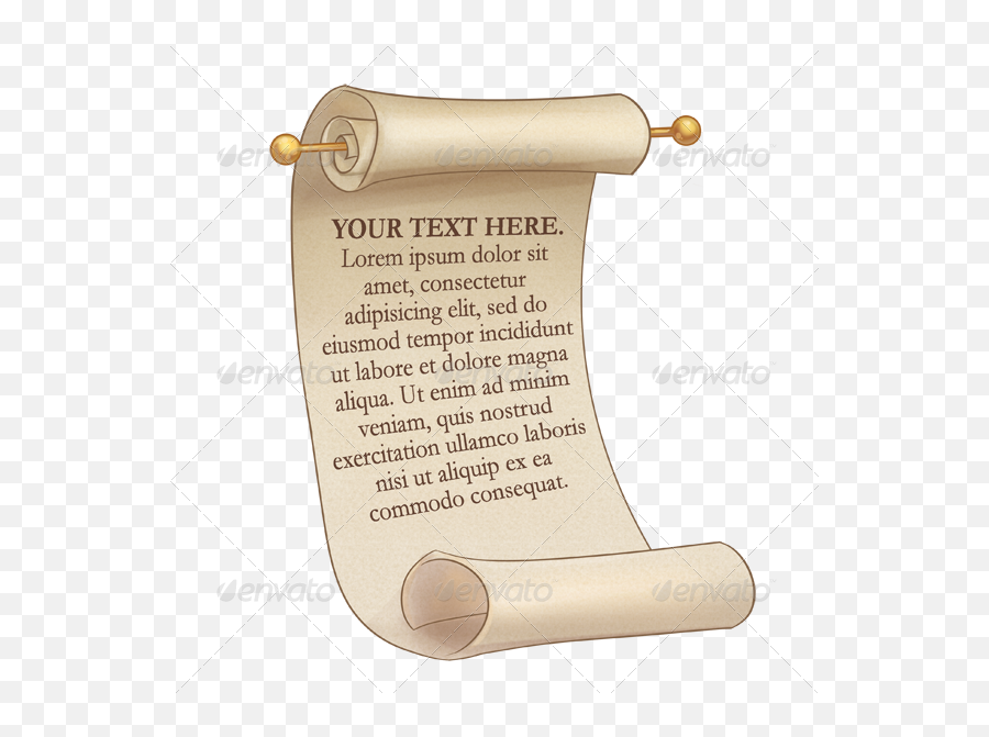 Text Graphics Vectors From Graphicriver - Diploma Png,Old Scroll Png
