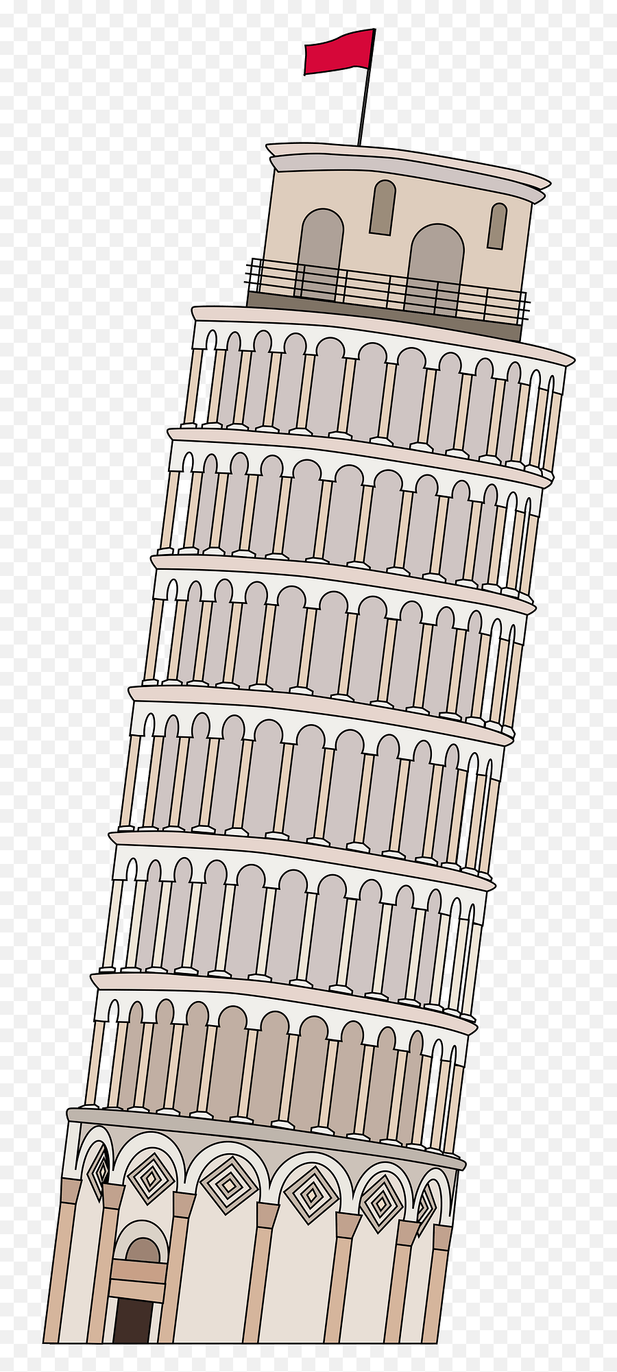 Leaning Tower Of Pisa Clipart - Pattern Png,Leaning Tower Of Pisa Png