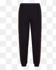 Fendi Ff Side Logo Track Pants - Russell Athletic Open Leg Pant Png,Ff Logo
