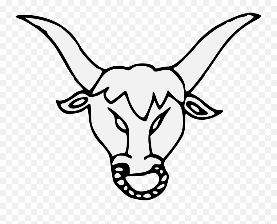 Bull - Traceable Heraldic Art Gambar Banteng Warna Hitam Putih Png,Bull Horns Png