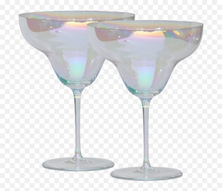 Rainbow Crystal Cocktail Glass Margarita Set Of 2 U2013 Blue - Rainbow Margarita Cocktail Glass Png,Martini Glass Png