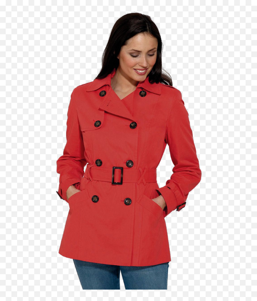 Womens Plus Red Trench Jacket Db402 - Overcoat Png,Trench Coat Png