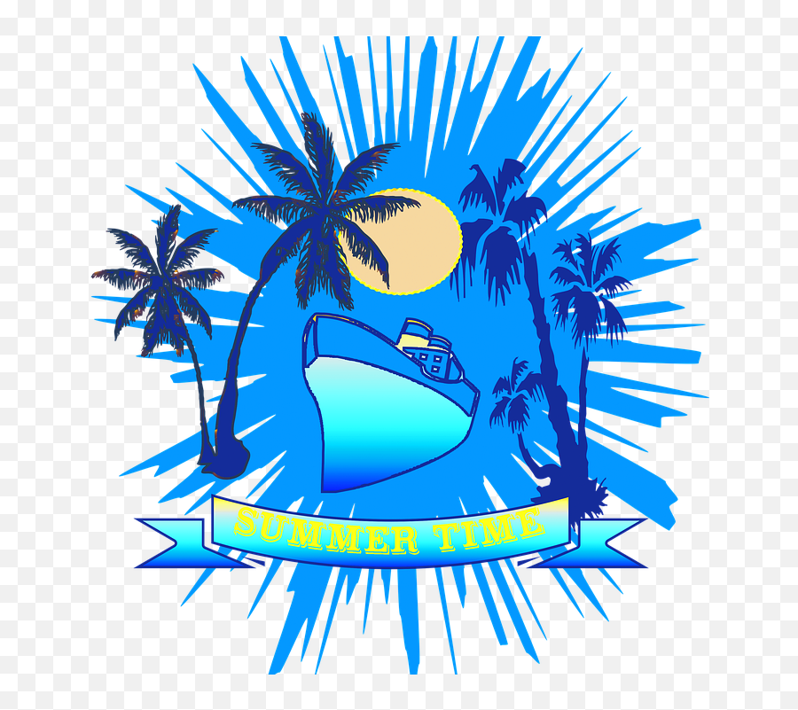 Palmtree Ship Boat - Free Image On Pixabay Clip Art Png,Vacation Png
