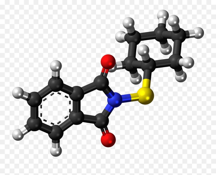 Filecyclohexylthiophthalimide Molecule Ballpng - Wikimedia Benzimidazole Derivative,Soccer Ball Png Transparent