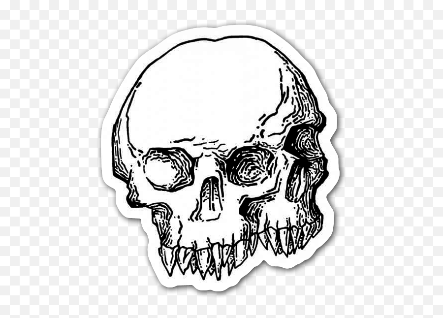 Dubbele Skull Sticker - Skull Clipart Full Size Clipart Transparent Skull Sticker Png,Skull Clipart Png