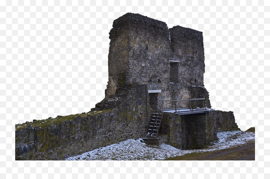 View Snow Building Wall Castle - Pustý Hrad Png,Castle Wall Png