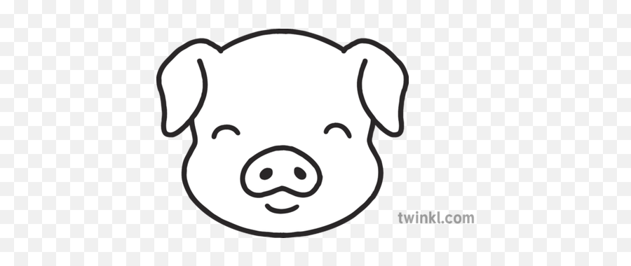 Pig Face Cute Animalsemoji Story Book Differentiated - Dibujos De Dulces Blanco Y Negro Png,Pig Emoji Png