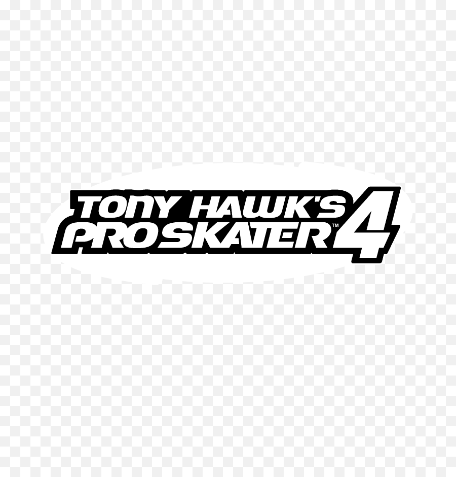 Tony Hawk Pro Skater 4 Logo Black And - Tony Hawk Pro Skater 4 Png,Tony Hawk Png