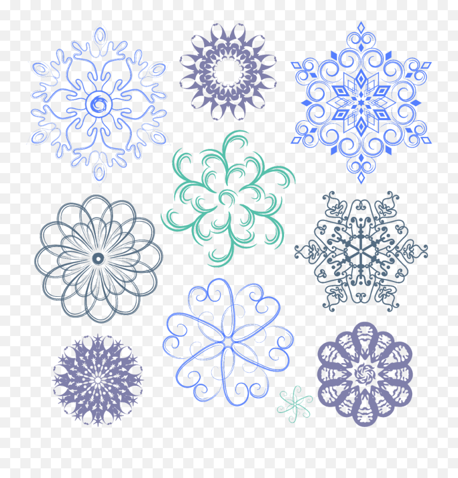 Design Effects Blue Christmas Png Decor - Snowflake,Christmas Snowflakes Png
