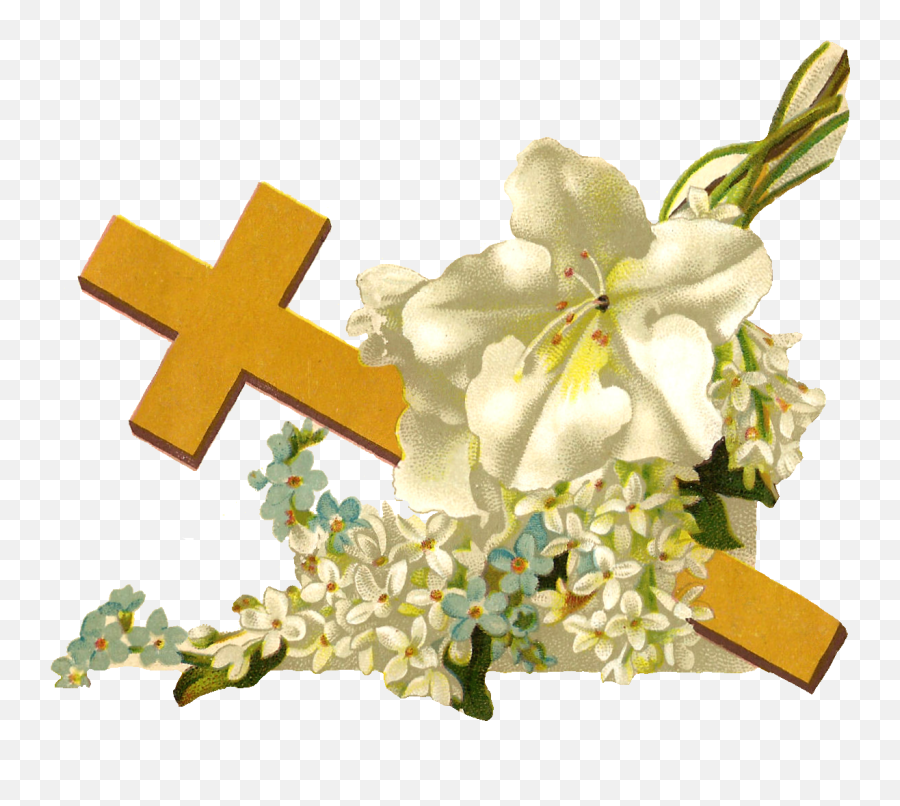 Library Of Cross Funeral Flowers Banner Freeuse Png Files - Religious Flowers,Funeral Png