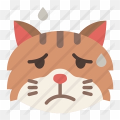 Worried - Free smileys icons Winking Cat Emoji png