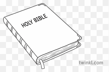 Holy Bible Book Christianity Religion Ks1 Black And White - Language png