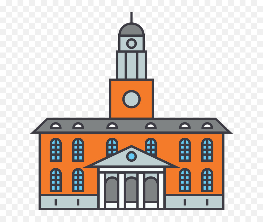 University Building Icon Png Transparent - Clipart World Vertical,Facade Icon