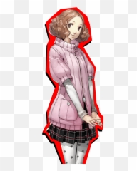 Persona 5 Teammates - Anime Short Curly Hair Girl png