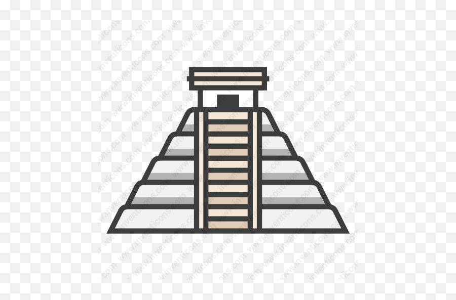 Download Chichen Itza Vector Icon Inventicons - Candi Logo Png,Stairs Icon Vector