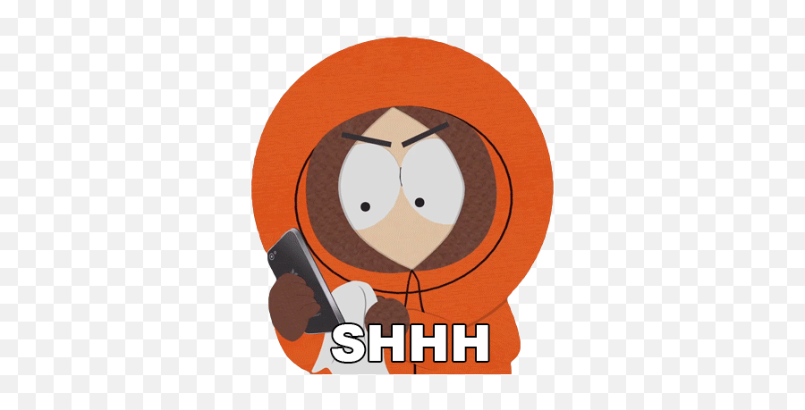 Shhh Kenny Mccormick Sticker - Shhh Kenny Mccormick South South Park Season 21 Blu Ray Png,Shh Icon