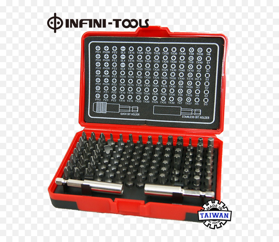 100 Pc Screwdriver Bits Set Taiwantradecom - Office Equipment Png,Mouse Icon Looks Like A Screwhead