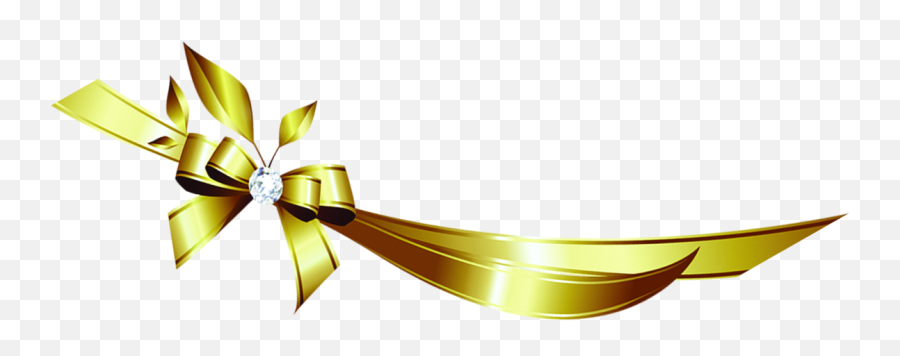 Ribbon Gold - Diamond Golden Bow Png Download 1149404 Gold Diamond Png Transparent,Gold Bow Transparent Background