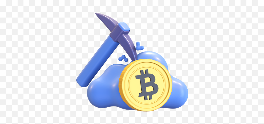 Premium Bitcoin Mining 3d Illustration Download In Png Obj - Hammer,Mining Icon