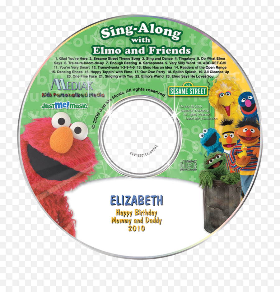 Personalized Kids Music Cd Sesame Street - Optical Disc Png,Elmo Icon