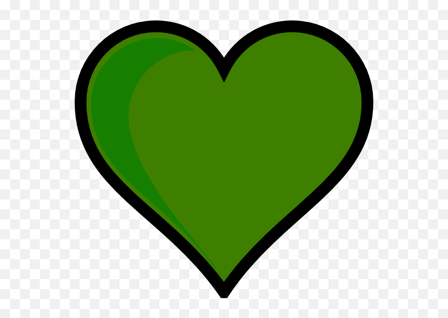 Download Green Heart Clip Art - Transparent Background Heart Black And Red Heart Png,Heart With Transparent Background