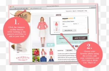 How To Add Colette Patterns Your Amazon Wishlist - Language png