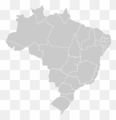 Map Black And White Brazil Png Clipart - Map Brazil Vector Free,Brazil Png