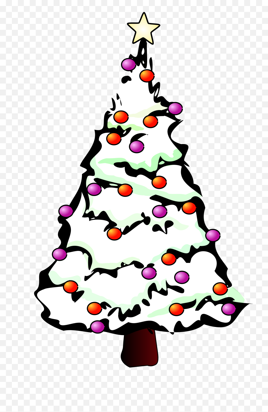 Christmas Tree Black And White Clipart - Christmas Tree Clip Art Png,Christmas Tree Transparent Background