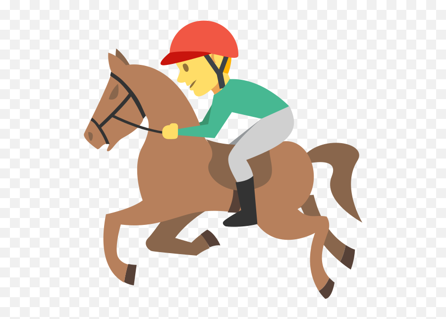 Ridin Emoji Copy - Horse Rider Cartoon Png,Horse Emoji Png