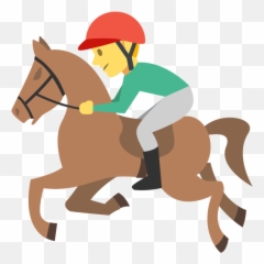 Ridin Emoji Copy - Horse Rider Cartoon Png,Horse Emoji Png