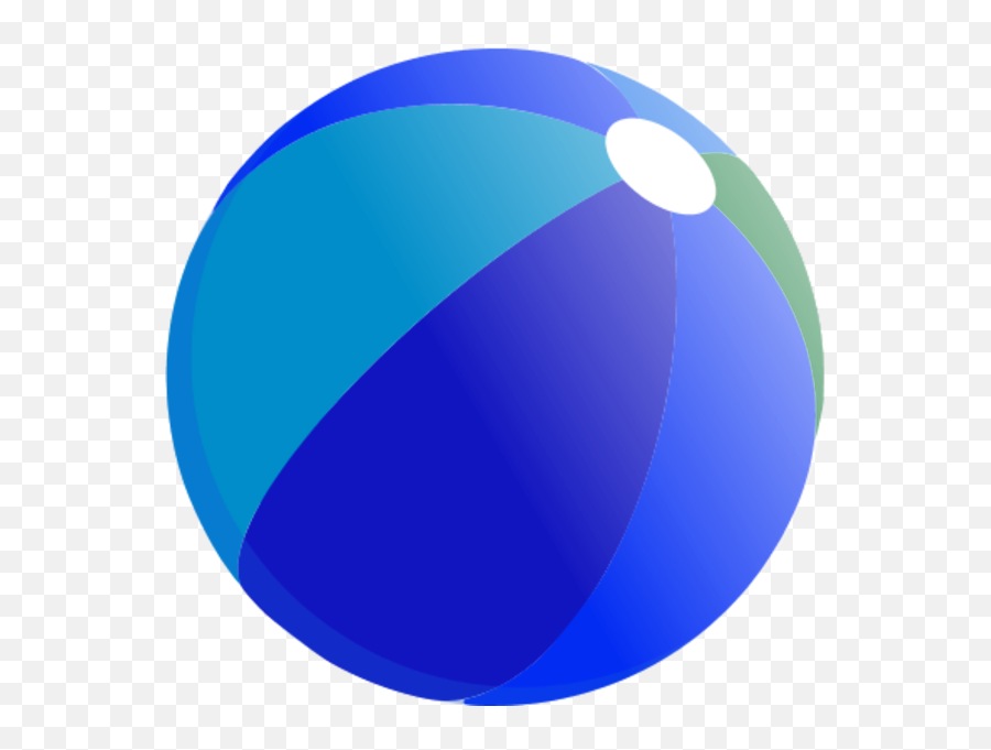 Beach Ball Vector Clip Art 3 - Blue Beach Ball Transparent Background Png,Beach Balls Png