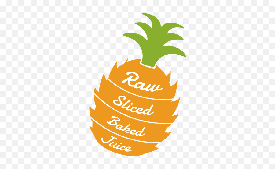 Pineapple Raw Sliced Baked Juice Flat - Transparent Png Illustration,Pineapple Logo