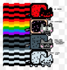 Pixilart - Nyan Cat Drawing Easy Png,Nyan Cat Transparent