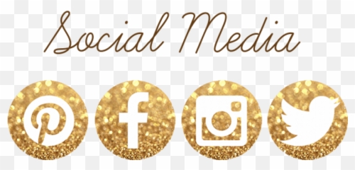 Download Social Media - Gold Facebook And Instagram Logo PNG Png