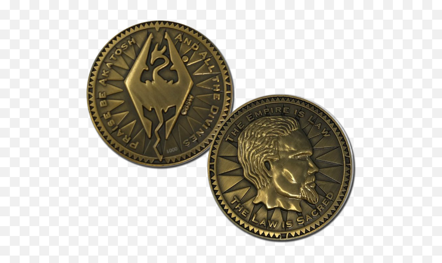 The Elder Scrolls V Skyrim Collectible Coin Septim - The Freedom Trail Foundation Png,Skyrim Png